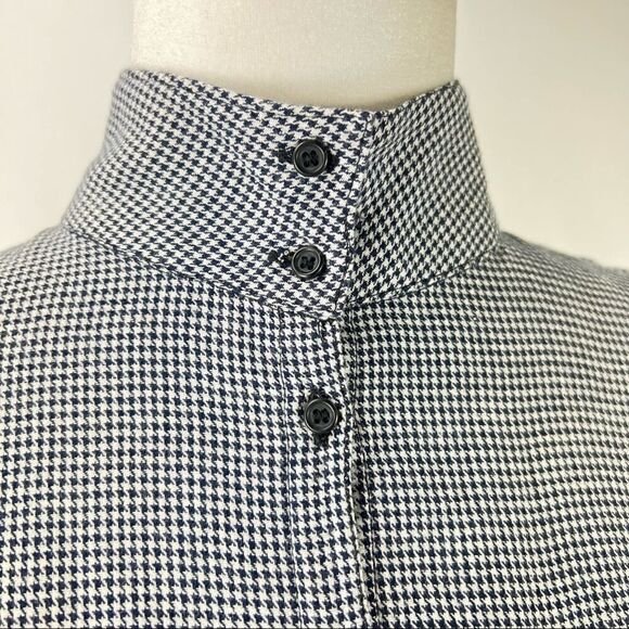 JOIE women’s x-Small XS Houndstooth Button down cotton shirt - Picture 3 of 12